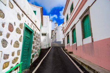 Tejeda - Gran Canaria 'daki dağ manzaralı köy - İspanya' nın güzel kanarya adası