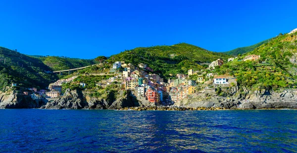 Riomaggiore Village Cinque Terre National Park Coast Italy Beautiful Colors — Stock Photo, Image