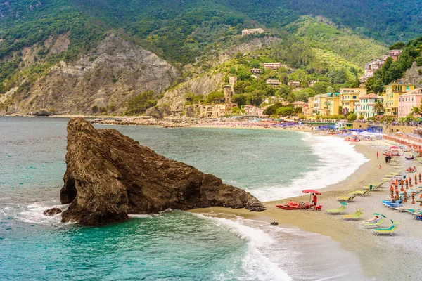 Plaża Fegina Monterosso Village Cinque Terre National Park Wybrzeżu Włoch — Zdjęcie stockowe