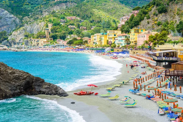 Fegina Beach Monterosso Village Cinque Terre National Park Узбережжі Італії — стокове фото