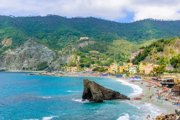 Plaża Fegina Monterosso Village Cinque Terre National Park Wybrzeżu Włoch — Zdjęcie stockowe