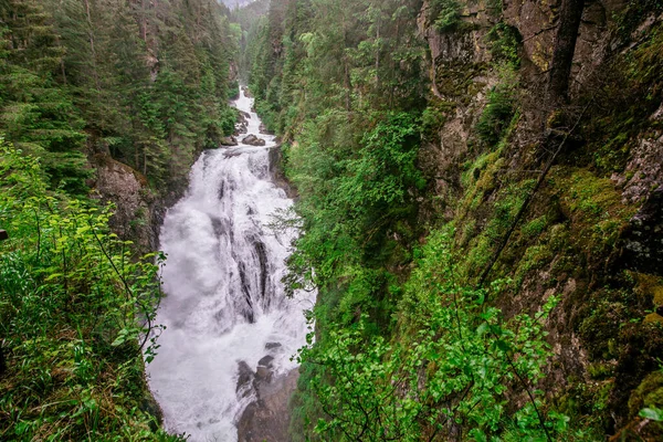 Cascate Riva Cunoscută Sub Numele Campo Tures Falls Sau Cascada — Fotografie, imagine de stoc