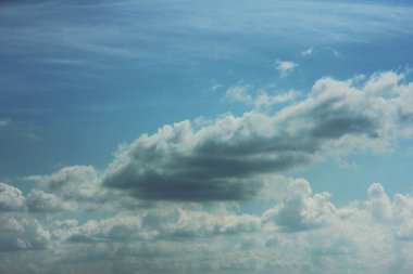 yaz bahar bulutlu mavi gökyüzü