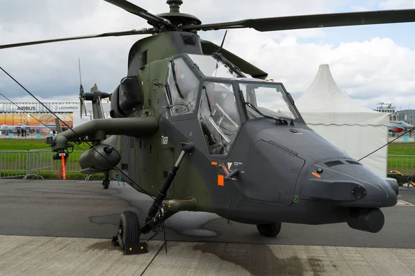 Berlim Alemanha Abril 2018 Helicóptero Ataque Eurocopter Tiger Uht Exposição — Fotografia de Stock