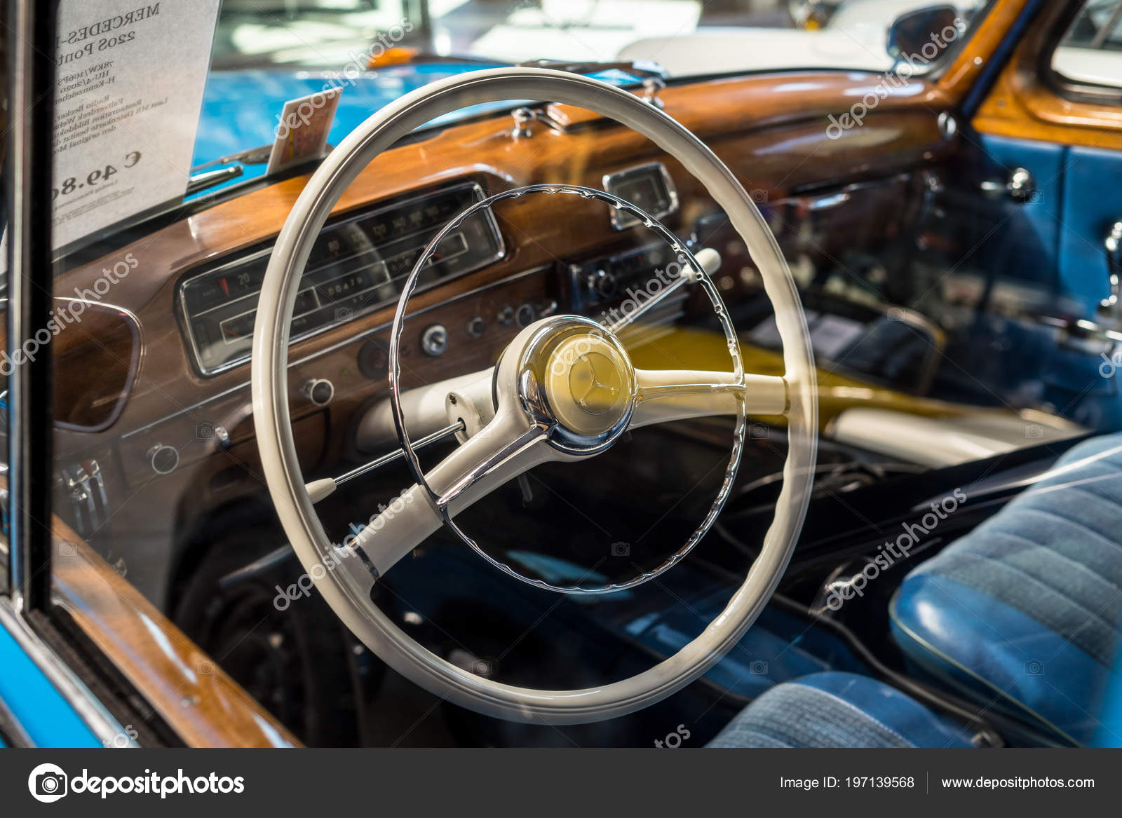 Berlin Mai 2018 Innere Des Luxus Auto Mercedes Benz 220s