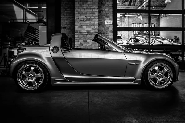 Berlino Maggio 2018 Auto Sportiva Smart Roadster Brabus 2004 Bianco — Foto Stock