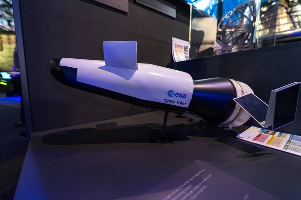 Berlín Abril 2018 Pabellón Espacial Mockup Unmanned Orbital Spaceplane Space —  Fotos de Stock