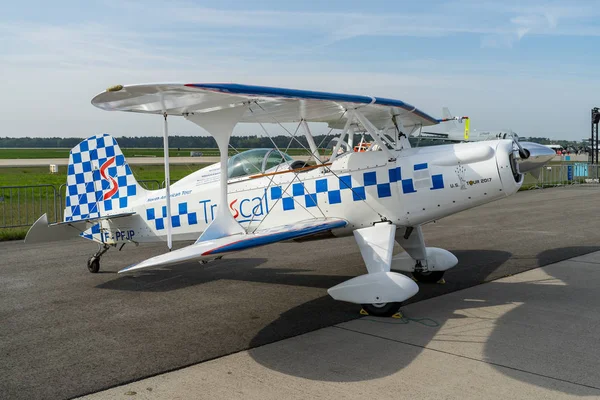 Berlin Abril 2018 Biplano Desportivo Stolp Starduster Too Sa300 Aeródromo — Fotografia de Stock