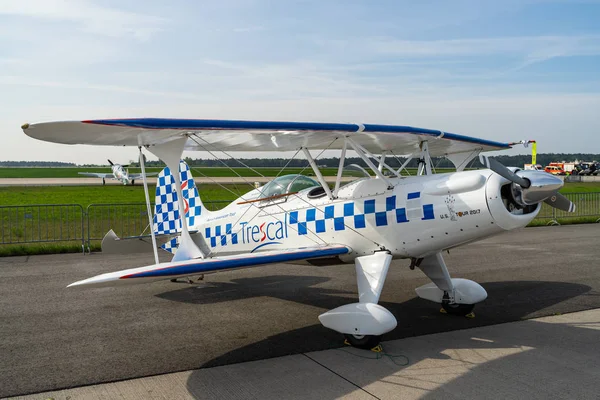 Berlin April 2018 Sport Biplane Stolp Starduster Too Sa300 Airfield — Stock Photo, Image