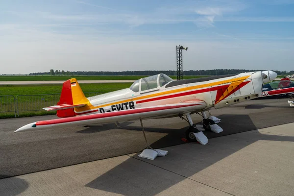 Berlin April 2018 Tschechischer Trainer Kunstflugzeug Zlin 326 Trener Master — Stockfoto