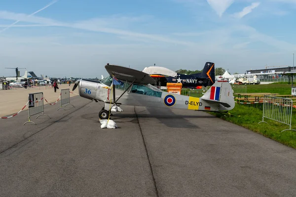 Berlin April 2018 Liaison Aircraft Taylorcraft Auster Mk5 Airfield Exhibition — Stock Photo, Image