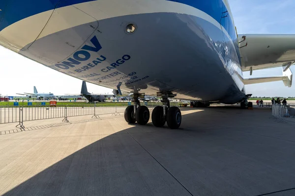 Berlin Alemanha Abril 2018 Aterragem Avião Estratégico Antonov 225 Mriya — Fotografia de Stock