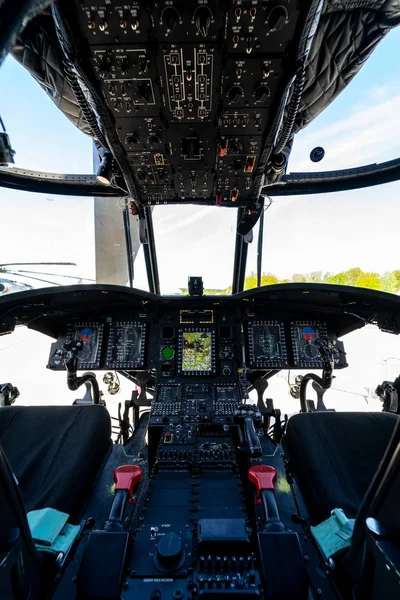 Berlin Deutschland 2018 Cockpit Des Transporthubschraubers Boeing Chinook Uns Armee — Stockfoto