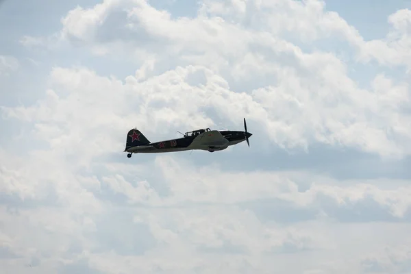 Berlín Alemania Abril 2018 Avión Ataque Terrestre Ilyushin Sturmovik Exposición — Foto de Stock