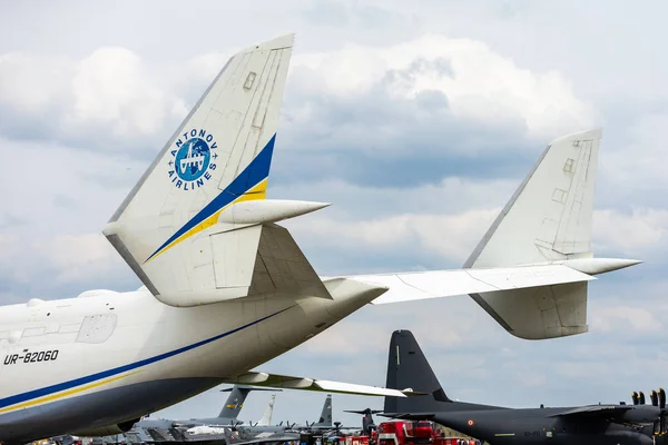 베를린 2018 항공기 Antonov 225는 Mriya의 쌍둥이 클로즈업입니다 Ila 베를린 — 스톡 사진