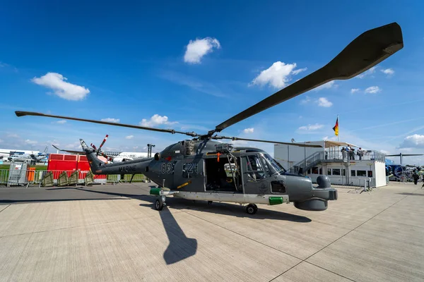 Berlino Aprile 2018 Elicottero Militare Polivalente Westland Super Lynx Mk88A — Foto Stock