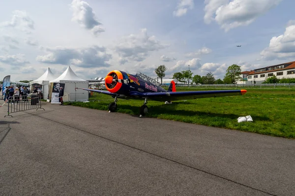 Berlin Kwietnia 2018 Jednosilnikowy Samolot Szkolno North American Texan Lotnisku — Zdjęcie stockowe