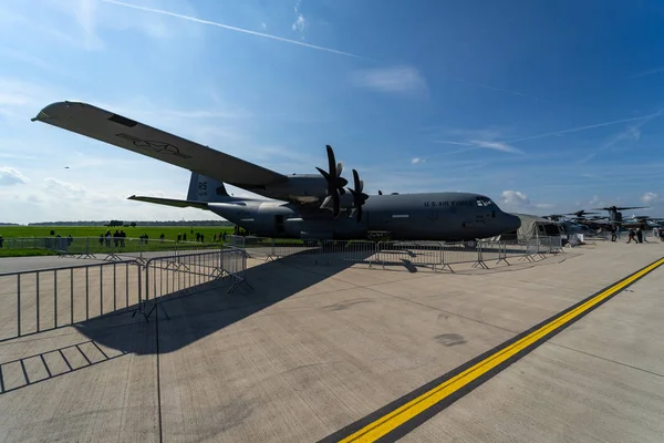 Berlín Abril 2018 Avión Transporte Militar Turbohélice Lockheed Martin 130J —  Fotos de Stock