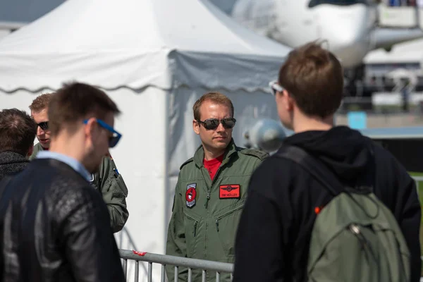 Berlín Abril 2018 Pilotos Fuerza Aérea Alemana Exposición Ila Berlin —  Fotos de Stock