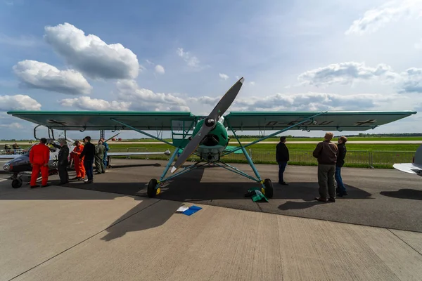 Berlino Aprile 2018 Piccolo Velivolo Collegamento Tedesco Fieseler 156 Storch — Foto Stock