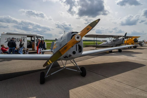 Берлін Квітня 2018 Двомісний Спорт Навчання Моноплан Bucker 180 Студента — стокове фото