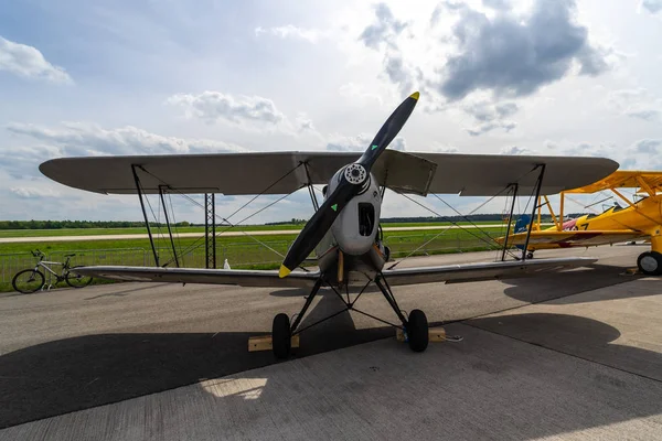 Berlin April 2018 Belgian Two Seat Trainer Tourer Biplane Stampe — Stock Photo, Image