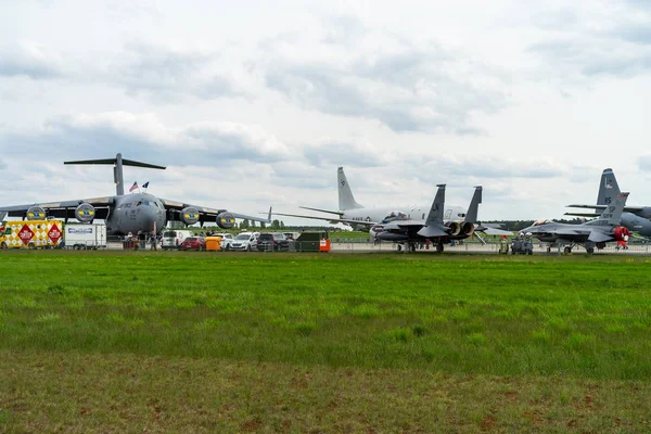 Berlin Abril 2018 Várias Aeronaves Visitantes Aeródromo Exposição Ila Berlin — Fotografia de Stock