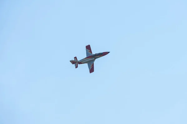 Berlin April 2018 Demonstration Flight Aerobatic Team Patrulla Aguila Eagle — Stock Photo, Image