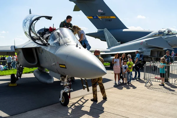 Βερολίνο Απριλίου 2018 Προκεχωρημένη Alenia Aermacchi 346 Master Ιταλική Πολεμική — Φωτογραφία Αρχείου