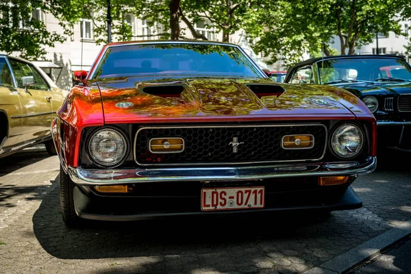 Berlín Junio 2018 Coche Muscular Ford Mustang Mach 1971 Días — Foto de Stock