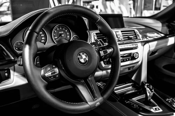 베를린 2018 조밀한 스포츠 자동차 Bmw Cabrio의 인테리어 흑인과 — 스톡 사진