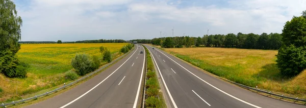 Senftenberg Deutschland 2018 Panoramablick Auf Der Bundesautobahn Ist Eine Autobahn — Stockfoto