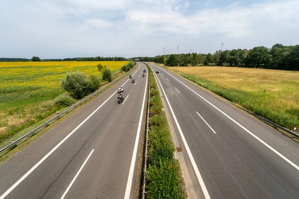 Senftenberg Duitsland Juli 2018 Bundesautobahn Rijksweg Een Autosnelweg Het Oosten — Stockfoto