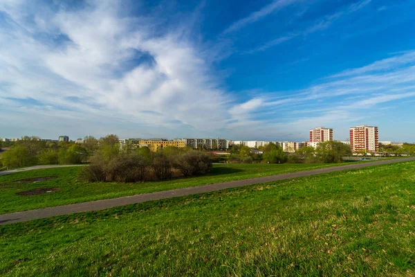 Berlin April 2018 Wohnviertel Marzan Hellersdorf — Stockfoto