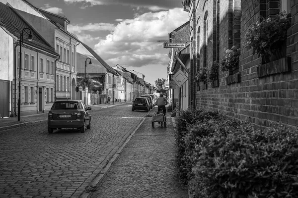 Altlandsberg Tyskland Juni 2018 Gatorna Liten Historisk Stad Nära Berlin — Stockfoto