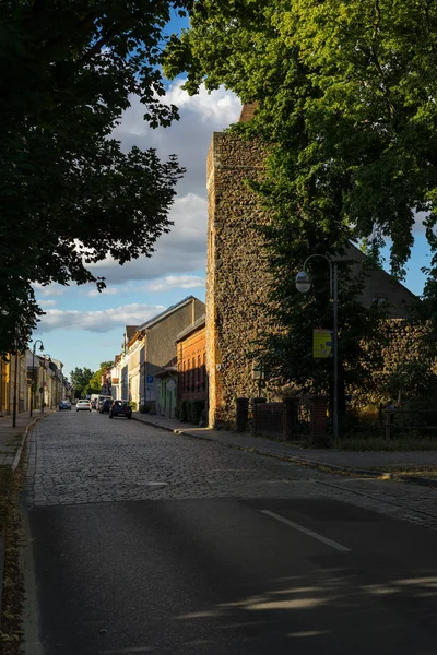 Altlandsberg Deutschland 2018 Straßen Einer Kleinen Historischen Stadt Bei Berlin — Stockfoto
