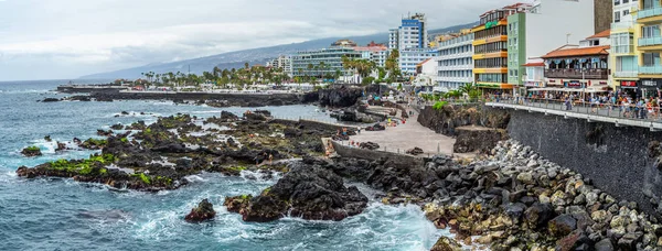 Puerto Cruz Spain July 2018 Panoramic View Rocky Coast Popular — Stock Photo, Image