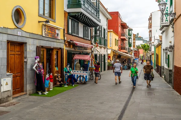 Puerto Cruz España Julio 2018 Calles Una Popular Ciudad Turística — Foto de Stock