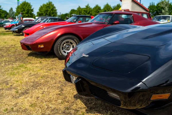 Paaren Glien Tyskland Maj 2018 Sportbil Chevrolet Corvette Stingray Står — Stockfoto