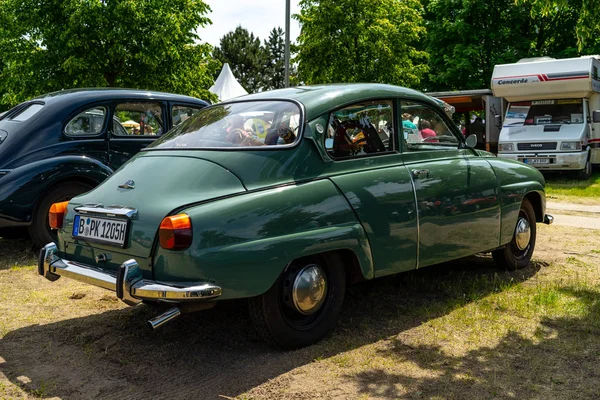 Paaren Glien Deutschland Mai 2018 Kleinwagen Saab 1967 Rückansicht Die — Stockfoto