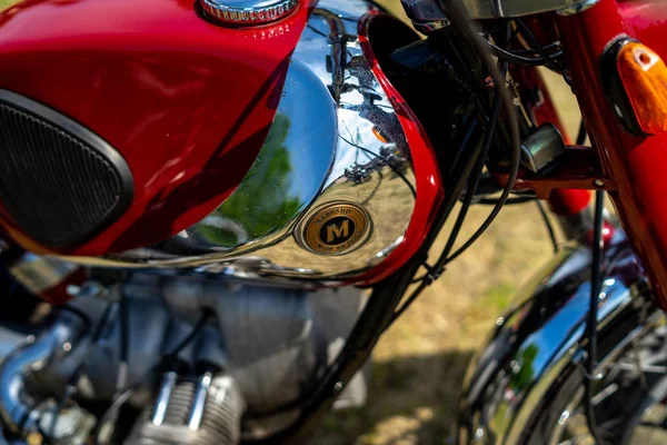 Paaren Glien Deutschland Mai 2018 Emblem Eines Motorrades Marusho Lila — Stockfoto