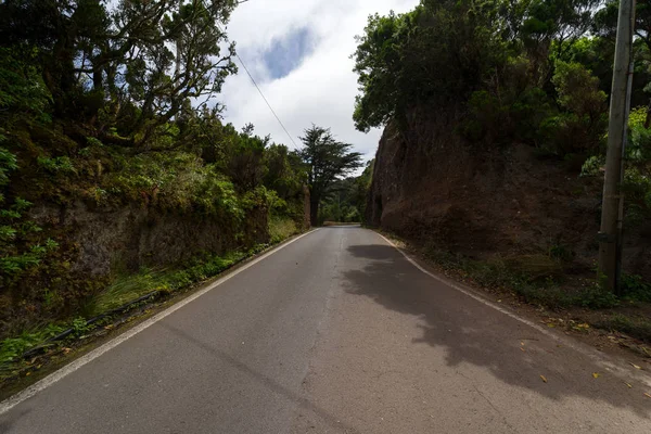 Estrada Cordilheira Macizo Anaga Parte Norte Tenerife Ilhas Canárias Espanha — Fotografia de Stock