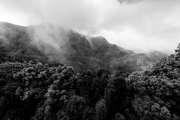 Macizo 阿那賀山脈の眺め テネリフェ島 カナリア諸島 スペイン 黒と白 — ストック写真