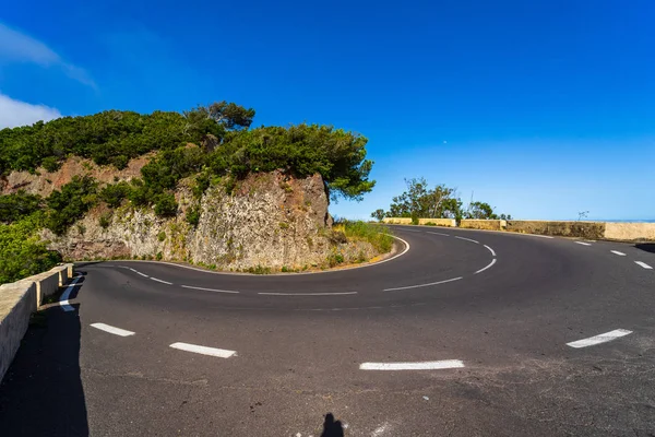 Estrada Hairpin Turn Das Montanhas Parte Norte Tenerife Ilhas Canárias — Fotografia de Stock