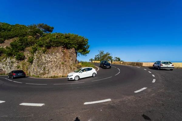 Ilhas Canárias Tenerife Espanha Julho 2018 Estrada Curva Hairpin Das — Fotografia de Stock