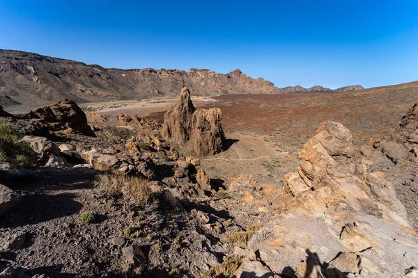 Lava Fälten Las Canadas Caldera Teide Vulkanen Och Rock Formationer — Stockfoto