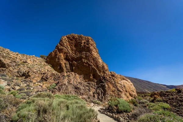 Teide Vulkán Rock Formáció Roques Garcia Las Canadas Caldera Lávamezőjén — Stock Fotó