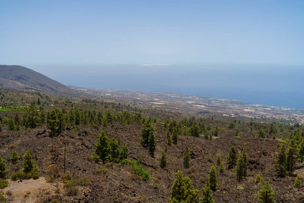 Άποψη Της Δυτικής Πλαγιάς Του Νησιού Άποψη Mirador Chirche Τενερίφη — Φωτογραφία Αρχείου