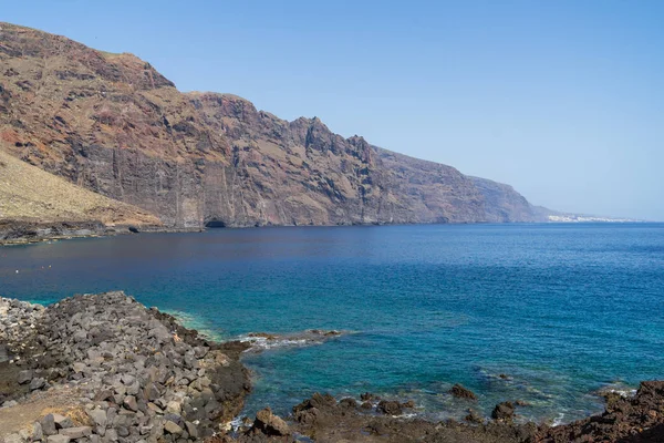 Κάθετοι Βράχοι Acantilados Los Gigantes Γκρεμούς Των Γιγάντων Θέα Από — Φωτογραφία Αρχείου