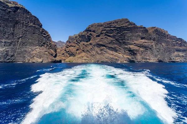 Falésias Verticais Acantilados Los Gigantes Falésias Dos Gigantes Vista Oceano — Fotografia de Stock